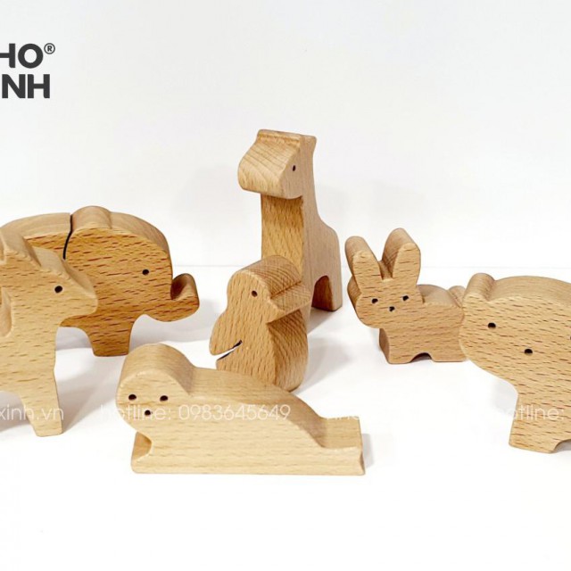 Đồ chơi gỗ-Ghép hình các con vật
